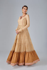 Floor Length Multi Layered Gown