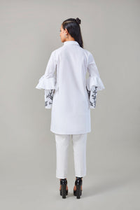 White Embroidered Long Shirt